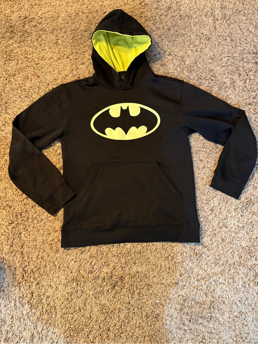 Batman Logo black hoodie -boys 2xl(18)